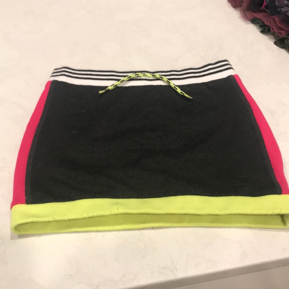 Designer heavy cotton/fleece inside mini-skirt